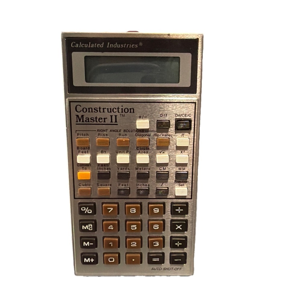 VTG Calculated Industries Construction Master II Calculator Trig Working